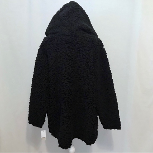BP NWOT Open Front Sherpa Hooded Cardigan Women S/M - Picture 9 of 12